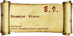 Beamter Vince névjegykártya